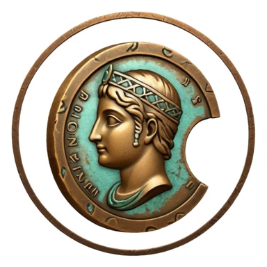 Ancient coin (patina) sticker