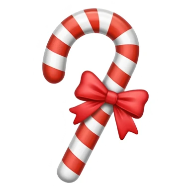 Rainbow Cane: Multicolored candy cane with bright stripes. sticker