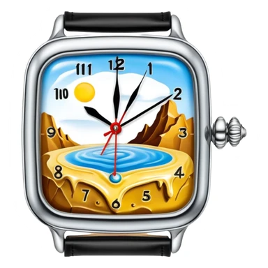 surreal melting SPAM watch dali landscape sticker