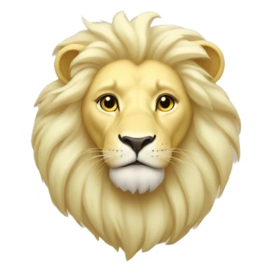 Pastel yellow lion sticker