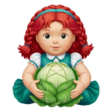 vintage cabbage patch doll red hair sticker