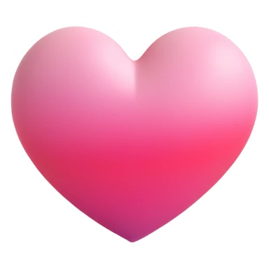 pink ombre heart, subtle ombre, cheerful, 3D effect sticker