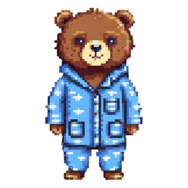 bear in pajamas sticker