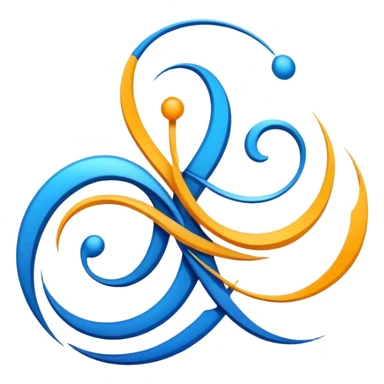 Build a logo for a company; focus on flow and integration sticker