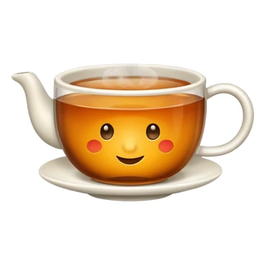 hot tea in a cup no face sticker