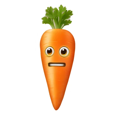 Carrot with eyes and lips  sticker