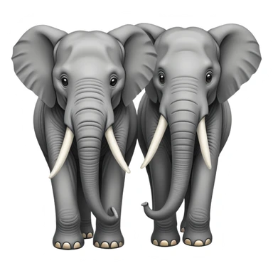 2 elephants sticker