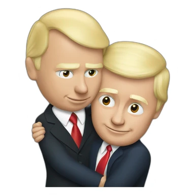 trump and putin embrace sticker