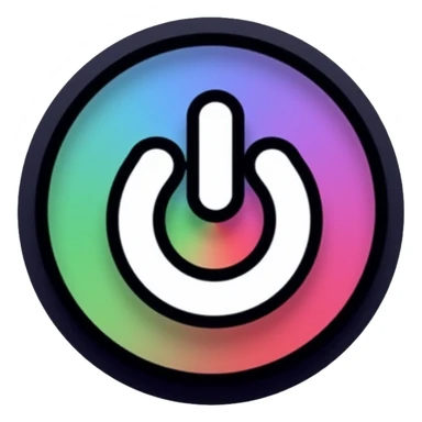 power button symbol with circle inside oval, like iPhone power icon sticker