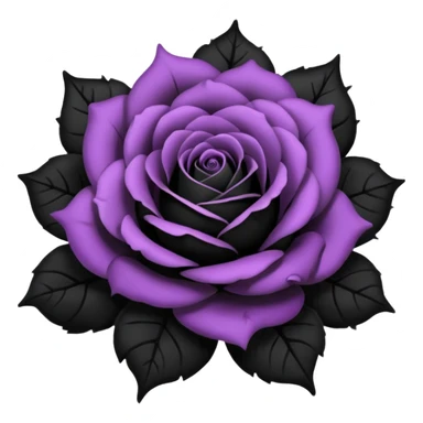 pastel goth black rose sticker