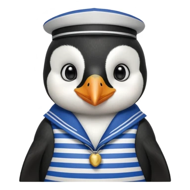 sailor penguin sticker