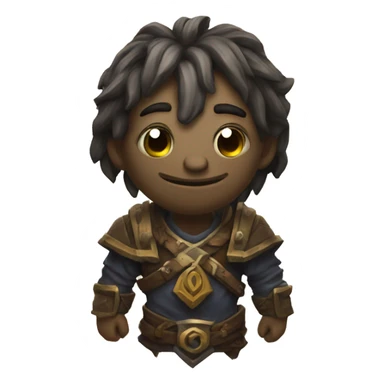 drawf from world of warcraft with the logo Frankz under it sticker