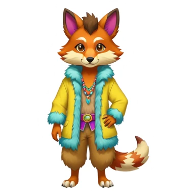 colorful anthro vernid fursona Fakemon sticker