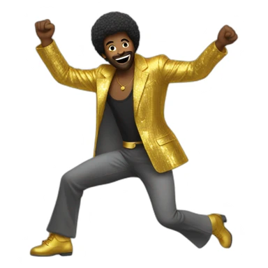 Disco man dancing sticker