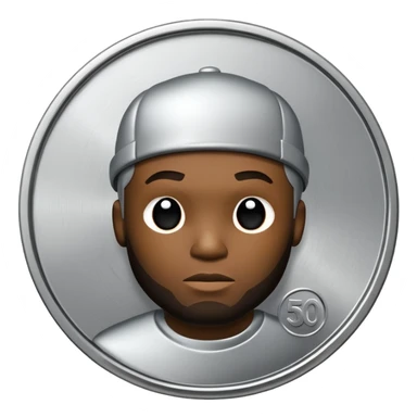 50 cent coin sticker