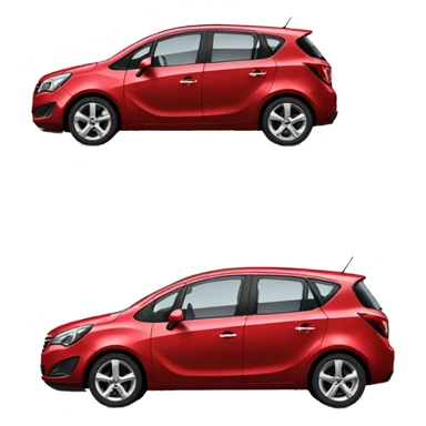 red car opel meriva sticker
