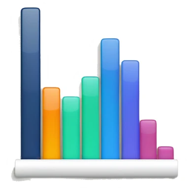 a bar chart and an upward trend sticker