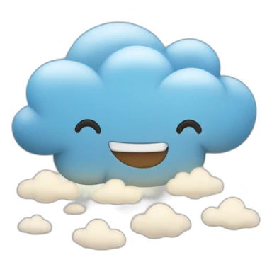 Chat qui vole sur un nuage sticker
