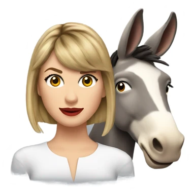 Taylor Swift and a donkey sticker