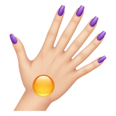 hand with natural manicure sticker