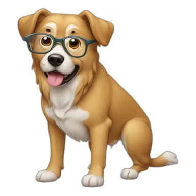 chien qui mange une glasse sticker