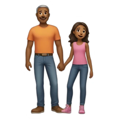  father and daughter sticker