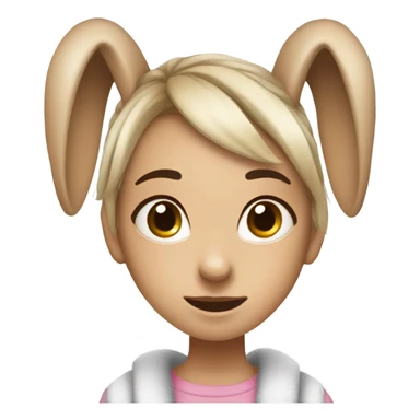 sick cute bunny girl sticker