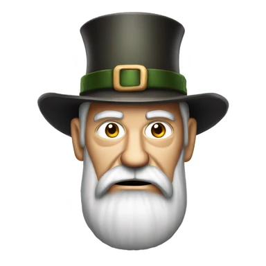 irish angry man old with beard and hat sticker
