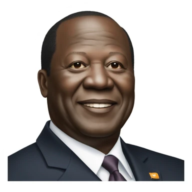 Alassane ouattara président de la côte d'ivoire  sticker