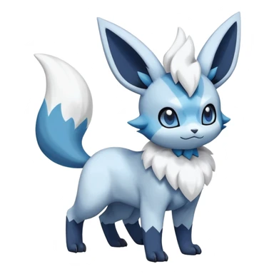 Meowstic-Absol-Minccino-Glaceon-Pokémon-Fakémon-hybrid-creature (full body) sticker