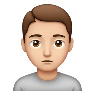 face turning away or looking uninterested sticker