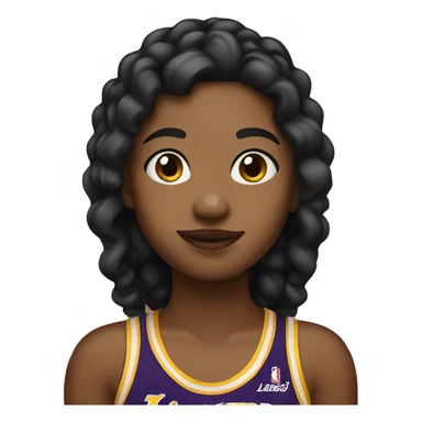 girl with with a lakers tattoo sticker