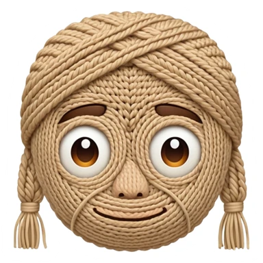 full face look like knitted sticker