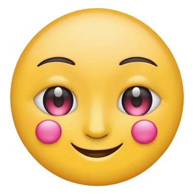 Standard Yellow emoji with pink under eye patches sticker
