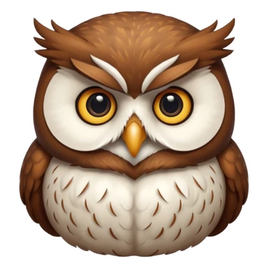 A chubby owl perched on a branch, sporting a fluffy feathery beard and looking very wise yet cute.




















 sticker