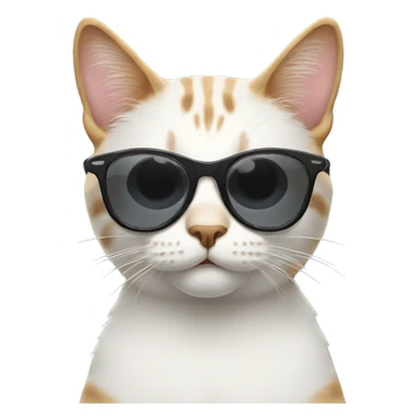 Cat with sunglasses sticker