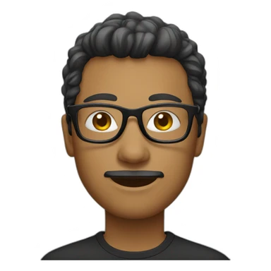 Wearing black specs sticker