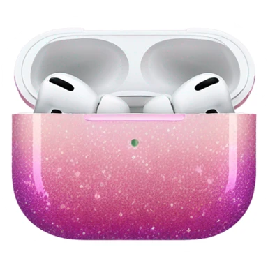 Pink ombre AirPods Pro with glitter sticker