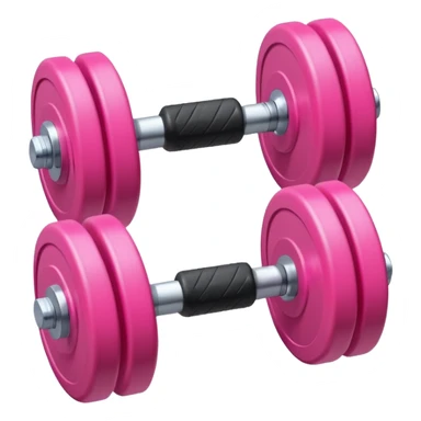 one pink dumbbell, single fitness weight sticker