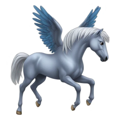 Cheval avec des ailes qui vole  sticker