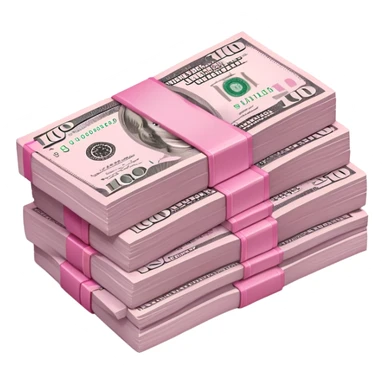 $100 bills pink girly sticker
