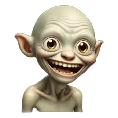gollum laughing out loud sticker