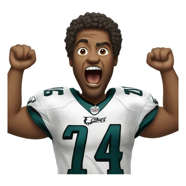 Eagles fan screaming drunkly sticker