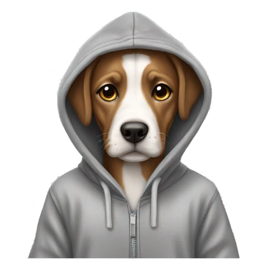 Dog wearing a Hoodie ￼ sticker