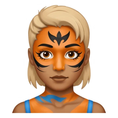 Fan with Face Paint half body sticker