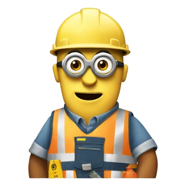 bob the minion as a civil engineer  sticker