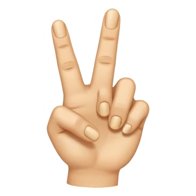 I want a emoji with just middle finger bend towards and every other fingers amd thumb straight  sticker