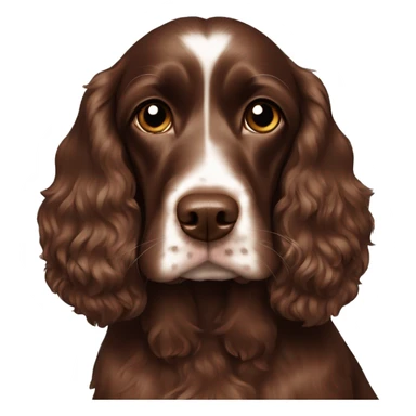 Chocolate brown cocker spaniel  sticker