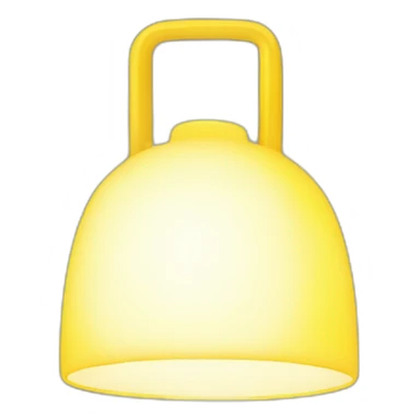 yellow lamp with brain shining sticker