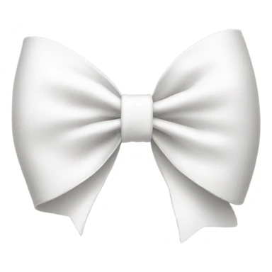 White bow on white bow sticker